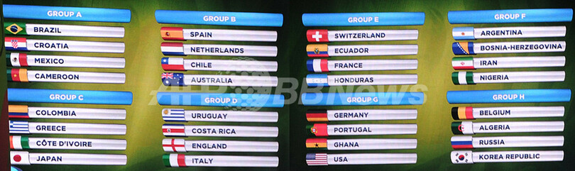 ブラジルW杯1次リーグ組み合わせ決定、日本はコロンビアなどと同組