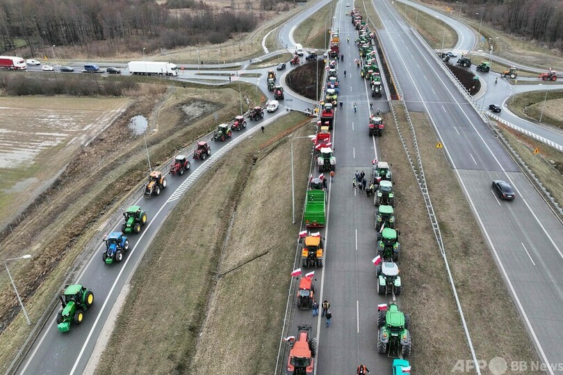 農民抗議にロシア影響の可能性 ポーランド外務省が警告