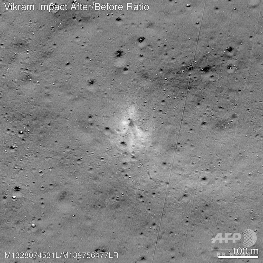 NASA月周回衛星、月面に墜落したインド着陸船を発見 NASA月周回衛星、月面に墜落したインド着陸船を発見