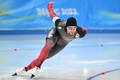 北京冬季五輪、スピードスケート男子1000メートル。レースに臨むカナダのローラン・デュブルイユ（2022年2月18日撮影）。(c)SEBASTIEN BOZON / AFP