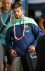 スペイン1部リーグのFCバルセロナ（FC Barcelona）は5日、タイのドンムアン空港（Don Muang Airport）に到着した。

FCバルセロナは7日にバンコク（Bangkok）のラジャマンガラ・スタジアム（Rajamangala Stadium）でタイ代表と親善試合を行う。

空港に到着したジェラール・ピケ（Gerard Pique、2013年8月5日撮影）。(c)AFP/PORNCHAI KITTIWONGSAKUL