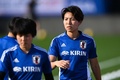 サッカー女子の国際親善大会、シービリーブス・カップのカナダ戦へ向けて調整する清家貴子（2023年2月21日撮影）。(c)Patrick T. Fallon / AFP