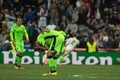 サッカー欧州チャンピオンズリーグ、グループF第1節、レアル・マドリード対スポルティング・リスボン。勝ち越し点を許して落胆するスポルティング・リスボンのバス・ドスト（2016年9月14日撮影）。(c)AFP/CURTO DE LA TORRE