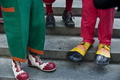 ブラジル・サンパウロ（Sao Paulo）で27日、サーカスデー（Circus Day）のイベントが開催され、大勢のピエロが集まった（2012年3月27日撮影）。(c)AFP/NELSON ALMEIDA