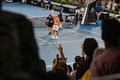 テニス、アデレード国際1、男子シングルス準決勝。勝利を喜ぶノバク・ジョコビッチ（2023年1月7日撮影）。(c)Brenton EDWARDS / AFP