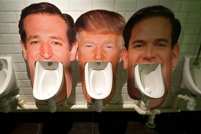 嫌いな候補者に小便を、英ロンドンのパブで「米大統領選」