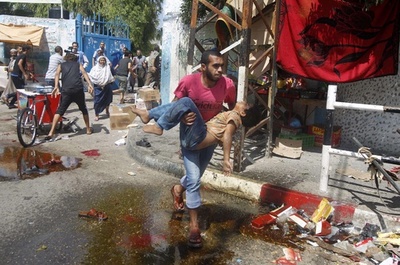 ガザ国連学校にまた攻撃、10人死亡 事務総長「犯罪行為」と非難