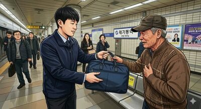ソウル地下鉄職員が迅速対応…5000万ウォン入り「遺失物」バッグを20分で返還