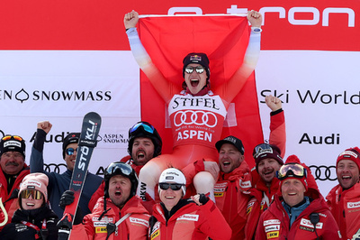 オデルマットが種目別優勝 アルペンW杯、男子スーパーG