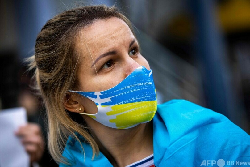 都内でデモ、ウクライナ侵攻に抗議