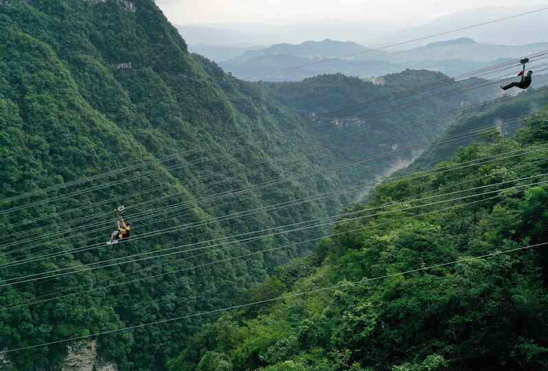 ジップラインで空中散歩 中国 張家界市 写真8枚 国際ニュース Afpbb News