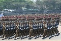 ミャンマーの首都ネピドーで行われた軍事パレード（2022年3月27日撮影、提供）。(c)AFP