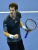 男子テニス、バレンシア・オープン（Valencia Open 2014）シングルス準々決勝。ポイントを奪い歓喜するアンディ・マレー（Andy Murray、2014年10月24日撮影）。(c)AFP/JOSE JORDAN
