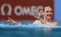 第15回世界水泳選手権（15th FINA World Championships）は24日、スペイン・バルセロナ（Barcelona）でシンクロナイズドスイミングのソロフリールーティン（FR）決勝が行われ、ロシアのスベトラナ・ロマシナ（Svetlana Romashina）が優勝した。

2位には中国の黄雪辰（Huang Xuechen）、3位にはスペインのオナ・カルボネール・バレステロ（Ona Carbonell Ballestero）が入った。

ソロFR決勝の演技に臨むスベトラナ・ロマシナ（2013年7月24日撮影）。(c)AFP/JAVIER SORIANO