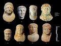 エジプト・アレクサンドリア西方のタップ・オシリス・マグナ神殿で発掘された、古代ギリシャ・ローマ時代の大理石のマスク。エジプト観光・考古省提供（2021年1月29日提供）。(c)AFP PHOTO / HO / EGYPTIAN MINISTRY OF ANTIQUITIES