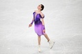北京冬季五輪、フィギュアスケート女子シングル・ショートプログラム（SP）に臨むロシア五輪委員会（ROC）のカミラ・ワリエワ（2022年2月15日撮影）。(c)Anne-Christine POUJOULAT / AFP