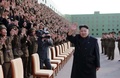 北朝鮮・平壌（Pyongyang）で、朝鮮人民軍（Korean People&apos;s Army、KPA）の集会に出席した金正恩（キム・ジョンウン、Kim Jong-Un）第1書記。北朝鮮の朝鮮中央通信（Korean Central News Agency、KCNA）配信（撮影日不明、2014年11月4日配信）。(c)AFP/KCNA via KNS