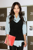 韓国・ソウルで行われた、映画『黒い司祭たち』のVIP試写会に臨む、ガールズグループ「KARA（カラ）」のハラ（2015年11月2日撮影）。(c)STARNEWS