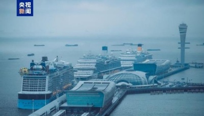 豪華クルーズ3隻が上海呉淞口国際クルーズ港に同時寄港