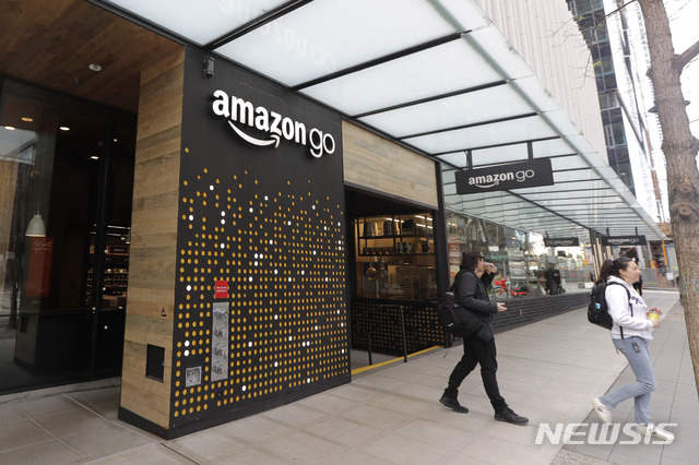 米シアトルのAMAZON GO売り場の様子（AP）(c)NEWSIS