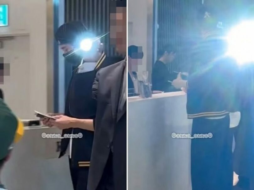一般客にライトを浴びせる警護員＝Xキャプチャー(c)MONEYTODAY