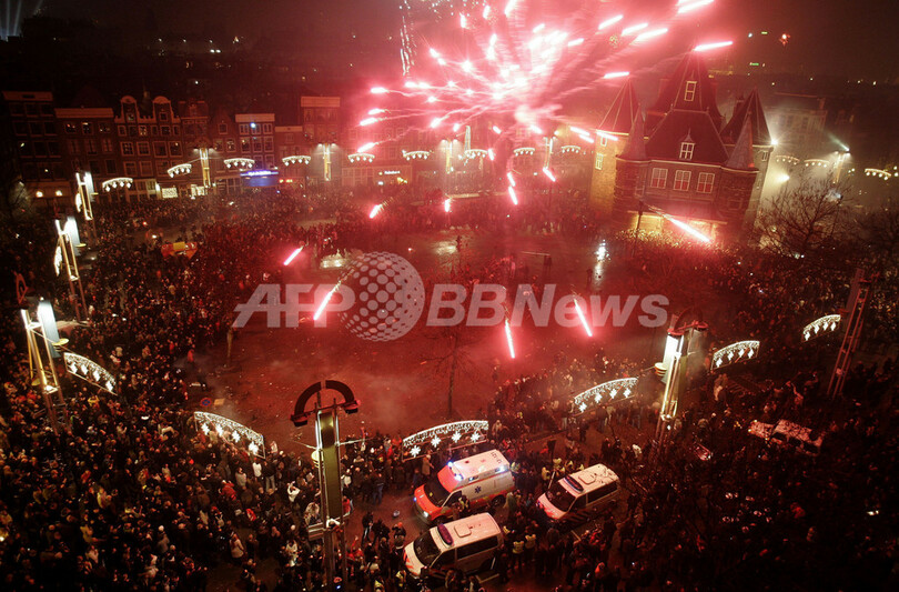 ＜世界の2007年＞花火で新年を祝福 - オランダ