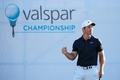 男子ゴルフ米国ツアー、バルスパー選手権最終日。優勝を喜ぶポール・ケーシー（2019年3月24日撮影）。(c)Cliff Hawkins/Getty Images/AFP