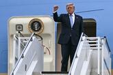 トランプ米大統領、米中首脳会談終え帰国の途に