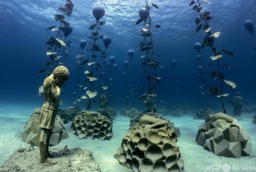 海中に広がる彫刻美術館、ダイバーを魅了 キプロス 写真12枚 国際