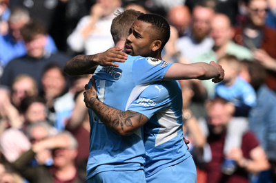 首位マンCがジェズスの4Gで快勝、アーセナルはマンU下し4位浮上