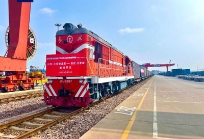 山西省初の中国・ラオス鉄道国際貨物列車が出発