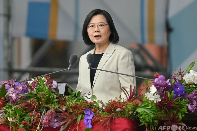 自由と民主主義「妥協の余地ない」 台湾総統、建国記念日に演説