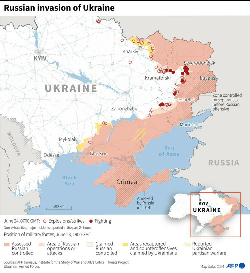 ウクライナ東部要衝セベロドネツク、ロシア軍が「完全に占領」 市長
