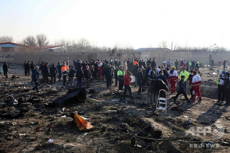 イランで墜落のウクライナ機、イラン人82人やカナダ人63人ら搭乗