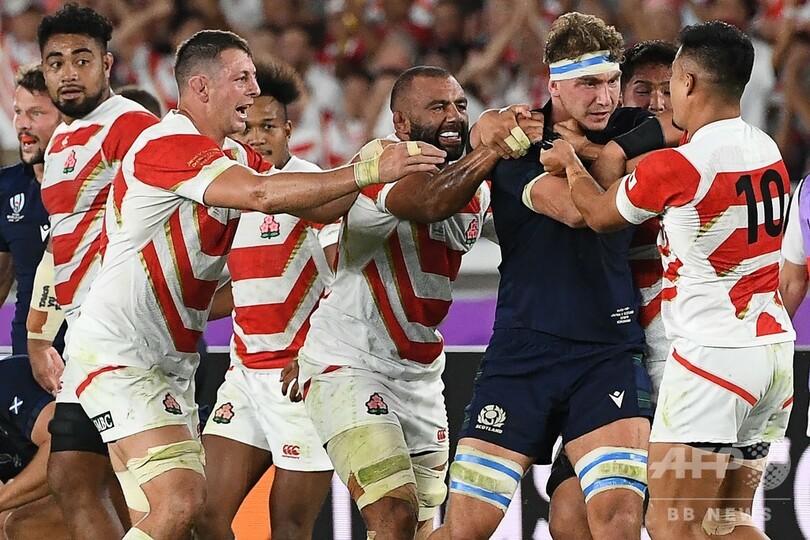 【写真特集】日本がラグビーW杯初の8強、スコットランドに競り勝つ