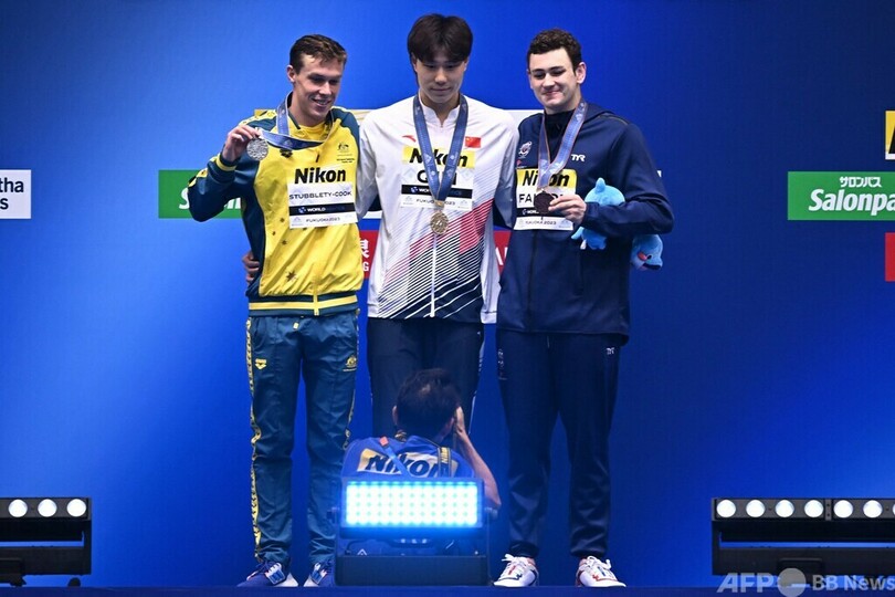 中国の覃が平泳ぎ3冠の偉業 オキャラハンも初の2冠 世界水泳