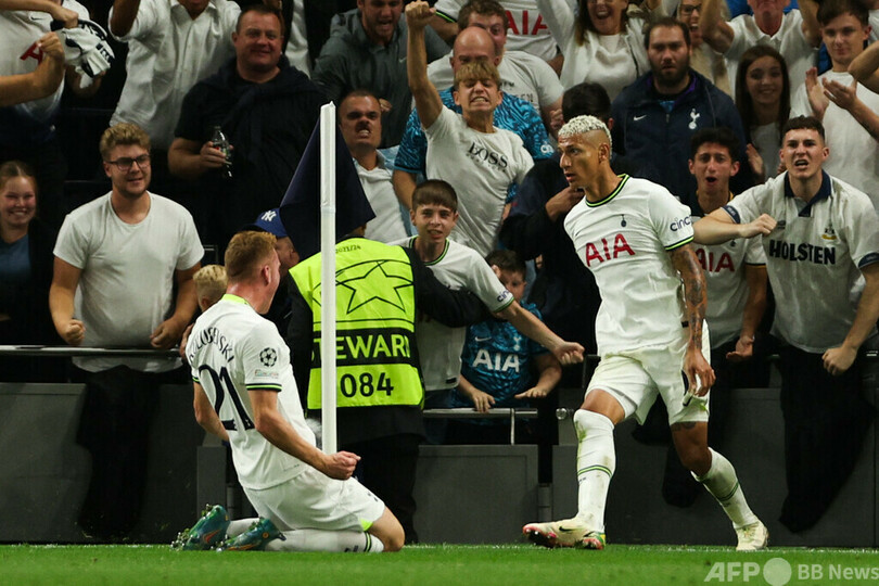 トッテナムが欧州CL初戦で快勝 リシャルリソン加入後初得点 