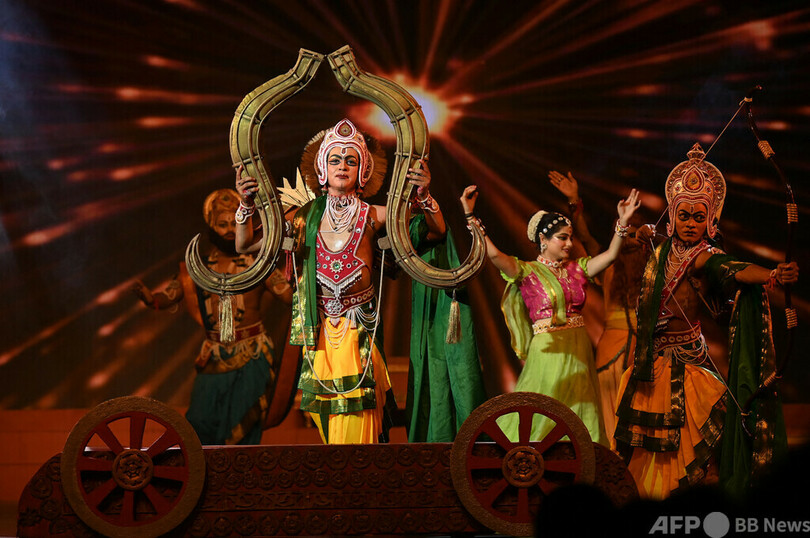 ビシュヌ神の化身、ラーマ王子の生涯たどる舞踊劇 インド