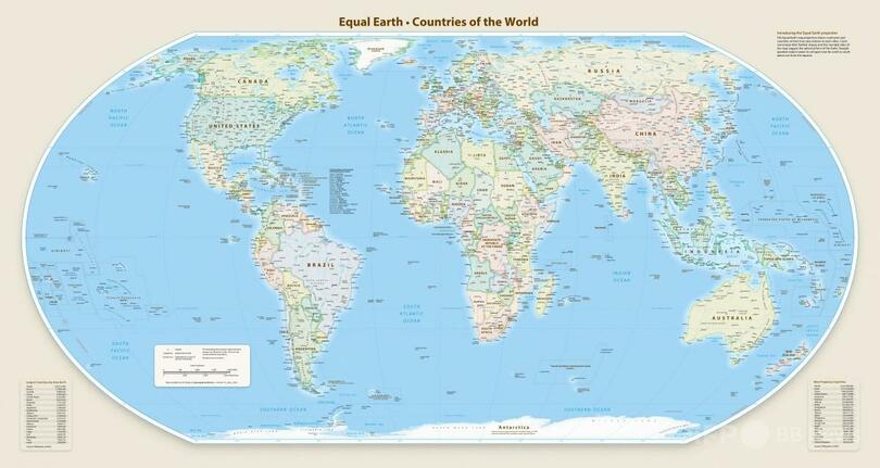 アフリカが大きく・米国は小さく 国連総会、地図移行促す決議案採択