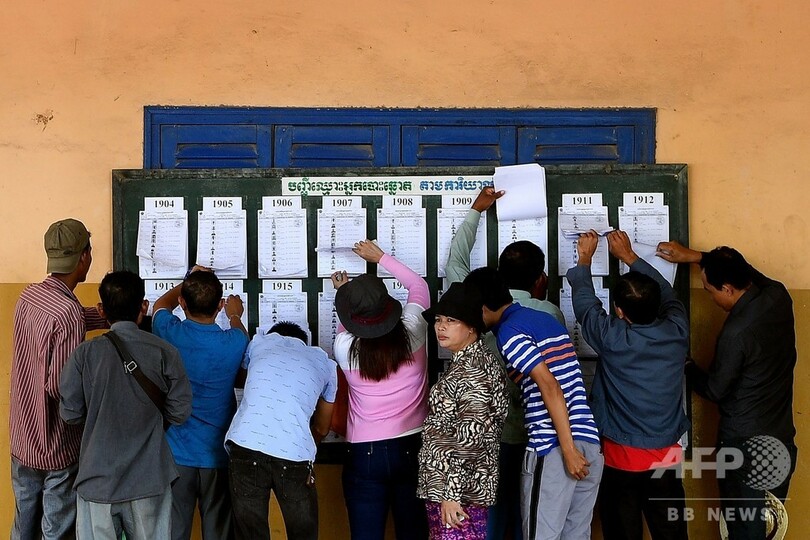 カンボジア総選挙、与党が全議席獲得の見通し