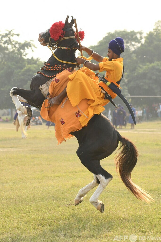 驚異のバランス感覚、シーク教徒の祭典 インド
