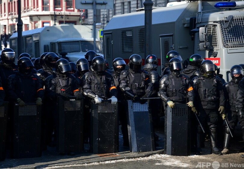 EU、ロシアの抗議デモ弾圧を非難 拘束4800人超に