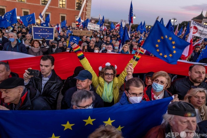 「ポレグジット」反対! ポーランド各地でEU残留支持集会 写真13枚 国際ニュース:AFPBB News