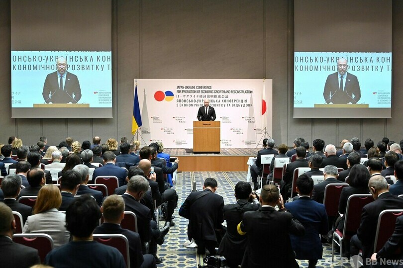 日・ウクライナ経済復興推進会議 ウクライナ首相が復興協力要請