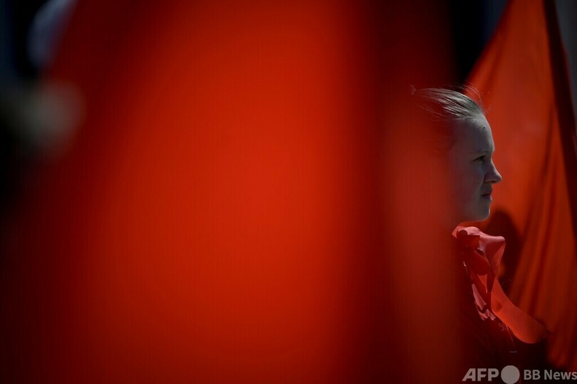 共産主義少年団「ピオネール」入団式 ロシア首都