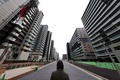 東京五輪の選手村の宿泊施設（2021年6月20日撮影）。(c)Behrouz MEHRI/ AFP