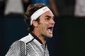 全豪オープンテニス、男子シングルス決勝。勝利を喜ぶロジャー・フェデラー（2017年1月29日撮影）。(c)AFP/GREG WOOD