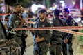 イスラエル・テルアビブ起きた銃撃事件現場に駆け付けたイスラエルの警備当局（2024年10月1日撮影）。(c)Jack GUEZ / AFP