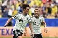 日本、W杯16強ならず 王国ブラジルに逆転負け サッカーW杯北中米大会・決勝トーナメント1回戦、ブラジル対日本。先制点を決めて喜ぶ佐野海舟(2026年6月29日撮影)。(c)Paul ELLIS / AFP
