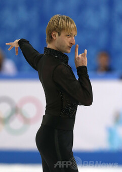 フィギュア団体戦・男子FSで首位のプルシェンコ、ソチ五輪 写真20枚